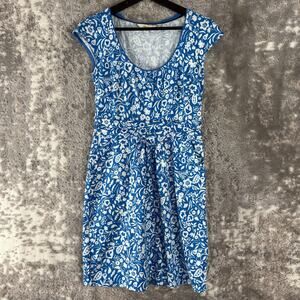 Boden Blue and White Floral Mini Dress